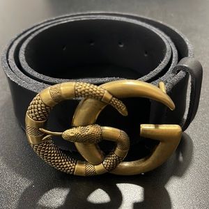 Gucci Double G Leather Belt